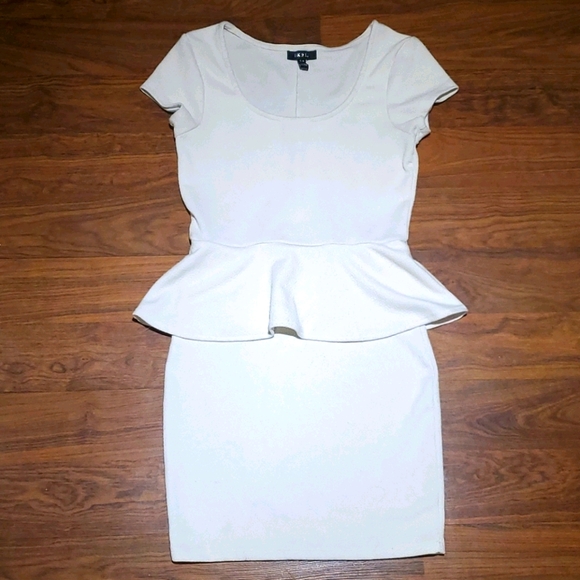 2/$25 White Peplum Style Dress - Picture 1 of 3